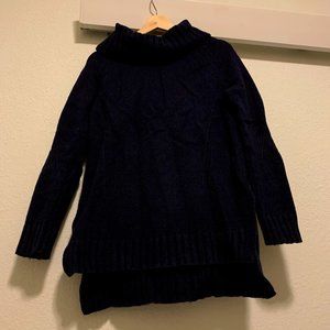 LOFT Women Sweater Turtleneck Dark Blue Size XS